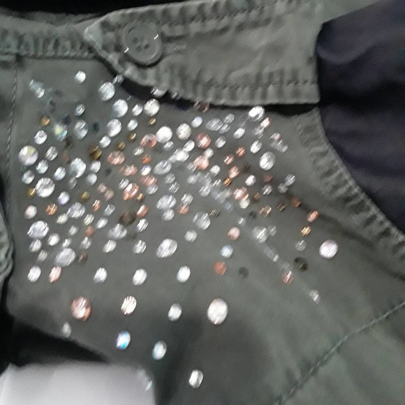 Forever 21 Rhinestone embellished Utility Jacket M - Picture 10 of 10